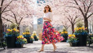 To mit, że spódnica midi wymaga obcasów. Z jakimi płaskimi butami nosić ją wiosną?